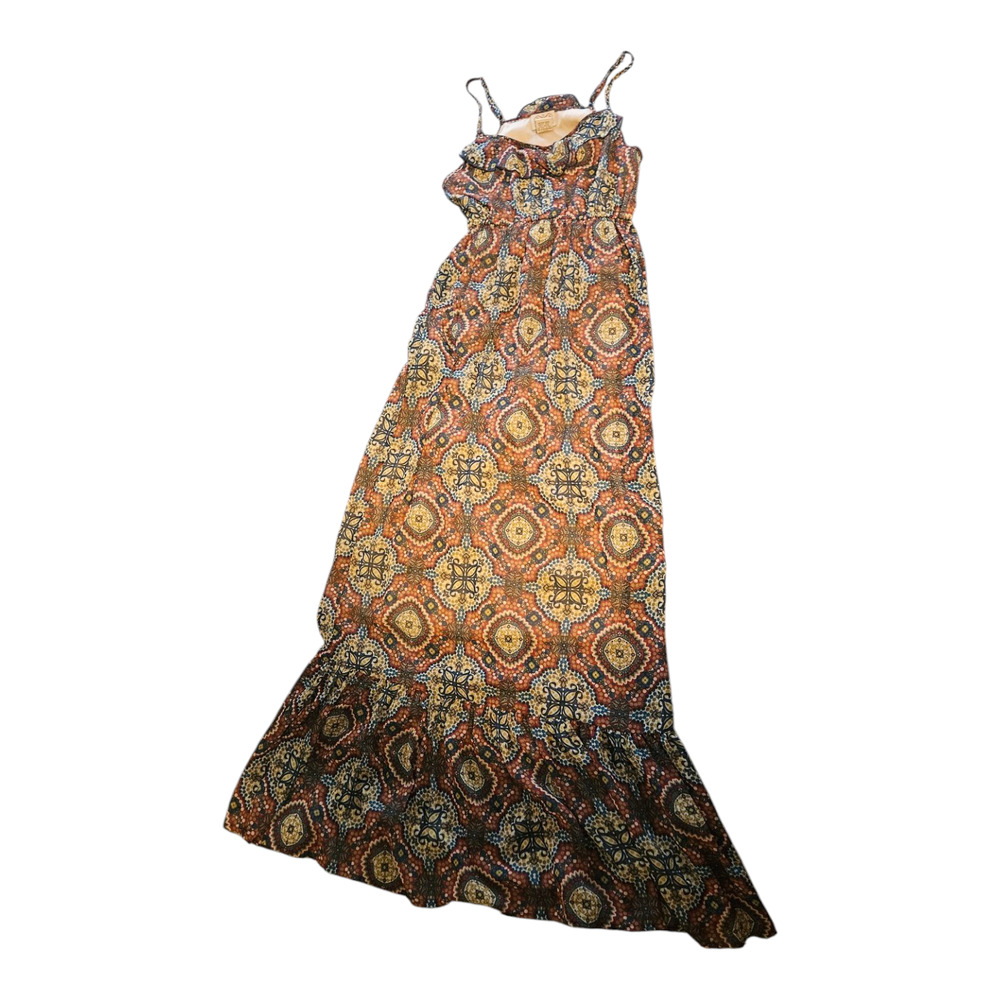 Eyelash Couture Small Sleeveless Multicolor Maxi Dress